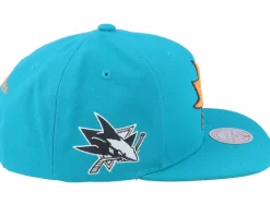 San Jose Sharks Alternate Flip Teal Snapback - Mitchell & Ness