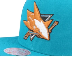 San Jose Sharks Alternate Flip Teal Snapback - Mitchell & Ness