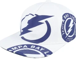 San Jose Sharks In Your Face Deadstock White Snapback - Mitchell & Ness