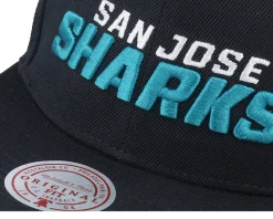 San Jose Sharks Triple Play Black Snapback - Mitchell & Ness