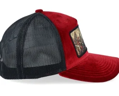 Santa Claus All In X-mas Party Velvet Red/Black Trucker - Ho-Ho-Hats