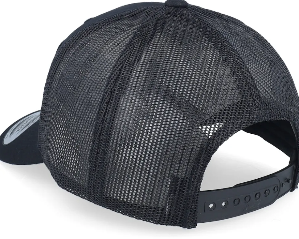 Santa Claus Car Sleigh Patch Black Trucker - Ho-Ho-Hats