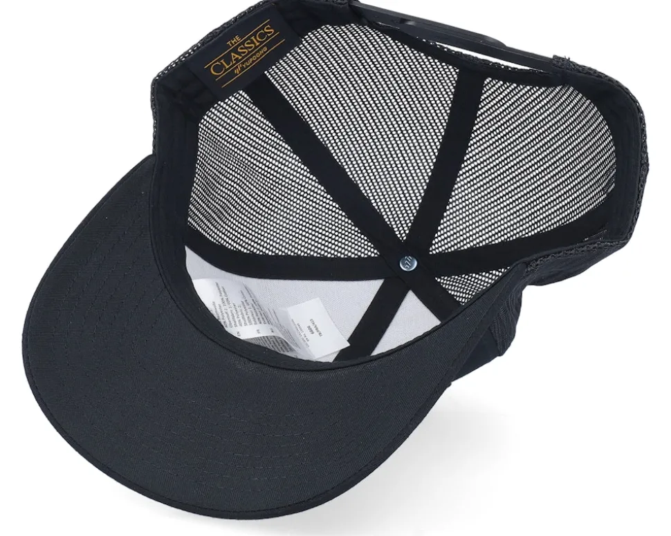 Santa Claus Car Sleigh Patch Black Trucker - Ho-Ho-Hats