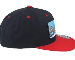 Santa Claus Car Sleigh Patch Black/Red Snapback - Ho-Ho-Hats
