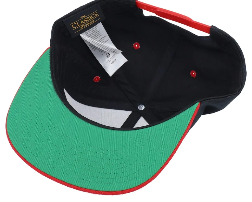 Santa Claus Car Sleigh Patch Black/Red Snapback - Ho-Ho-Hats