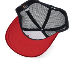 Santa Claus Going For A Ride Velvet Red/Black Trucker - Ho-Ho-Hats