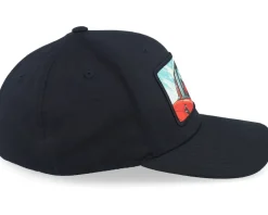 Santa Claus Going For A Ride Black Flexfit - Ho-Ho-Hats