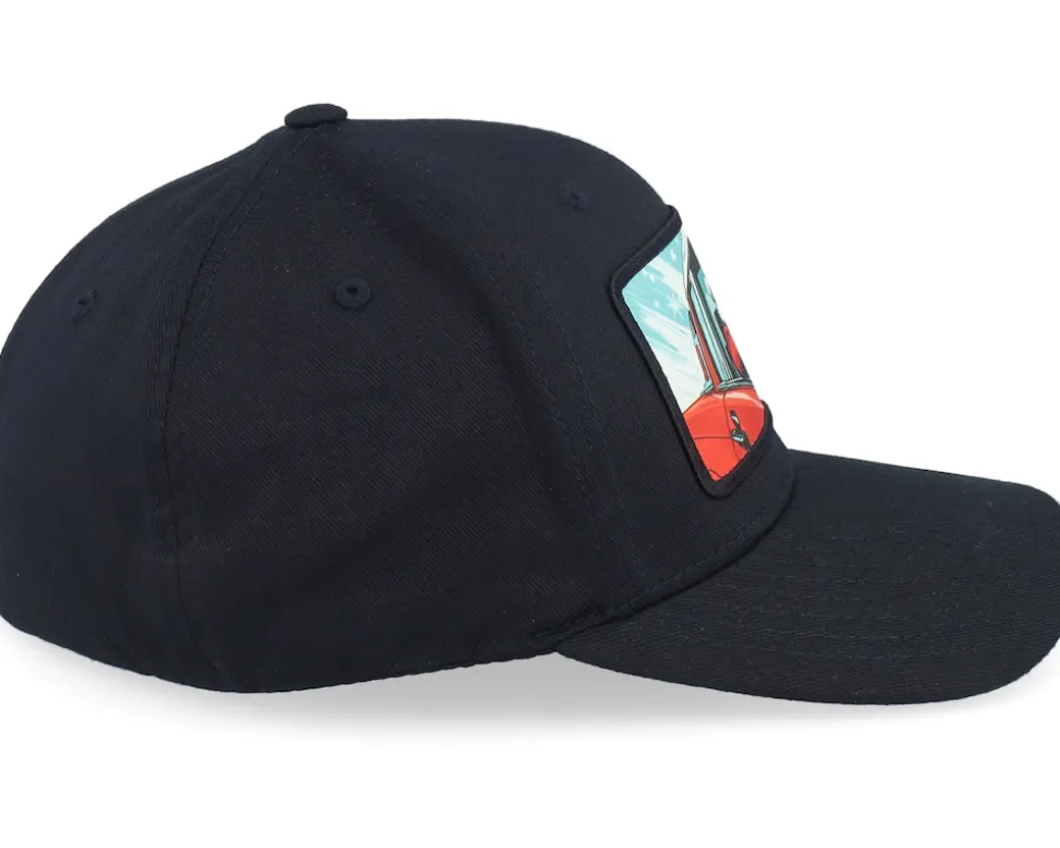 Santa Claus Going For A Ride Black Flexfit - Ho-Ho-Hats