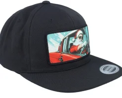 Santa Claus Going For A Ride Black Snapback - Ho-Ho-Hats
