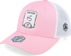 Sarcasm Ability Pink/White/White Contrast Stitch Trucker - Critiql Hit
