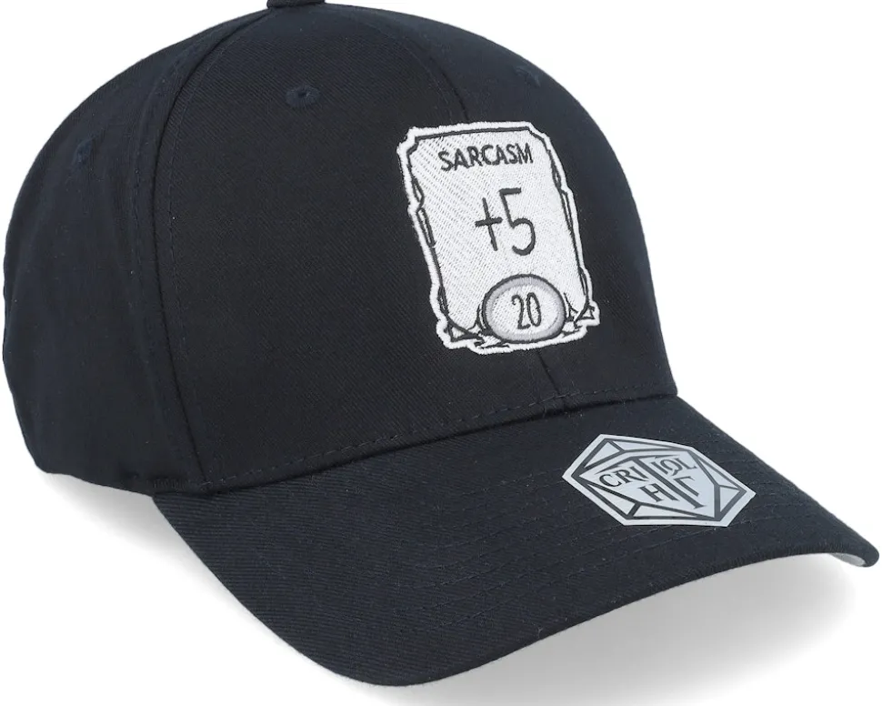 Sarcasm Ability Wooly Combed Black Flexfit - Critiql Hit