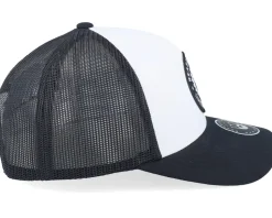 Saw Blade Logo Retro Black/White/Black Trucker - Bearded Man