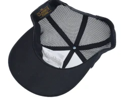 Saw Blade Logo Retro Black/White/Black Trucker - Bearded Man