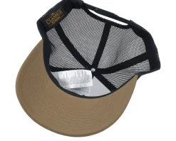 Saw Blade Logo Retro Coyote Brown/Black Trucker - Bearded Man