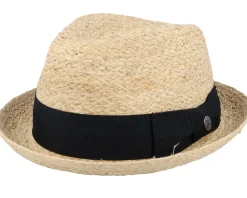 Saybrook Raffia Hat Natural Trilby - Jaxon & James