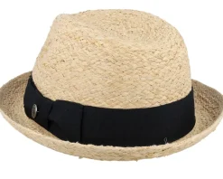 Saybrook Raffia Hat Natural Trilby - Jaxon & James