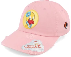 Schnatterinchen round Patch Pink Destroyed Dad Cap - Unser Sandmännchen