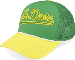 Script Chain Stitch Green/Yellow Trucker - John Deere