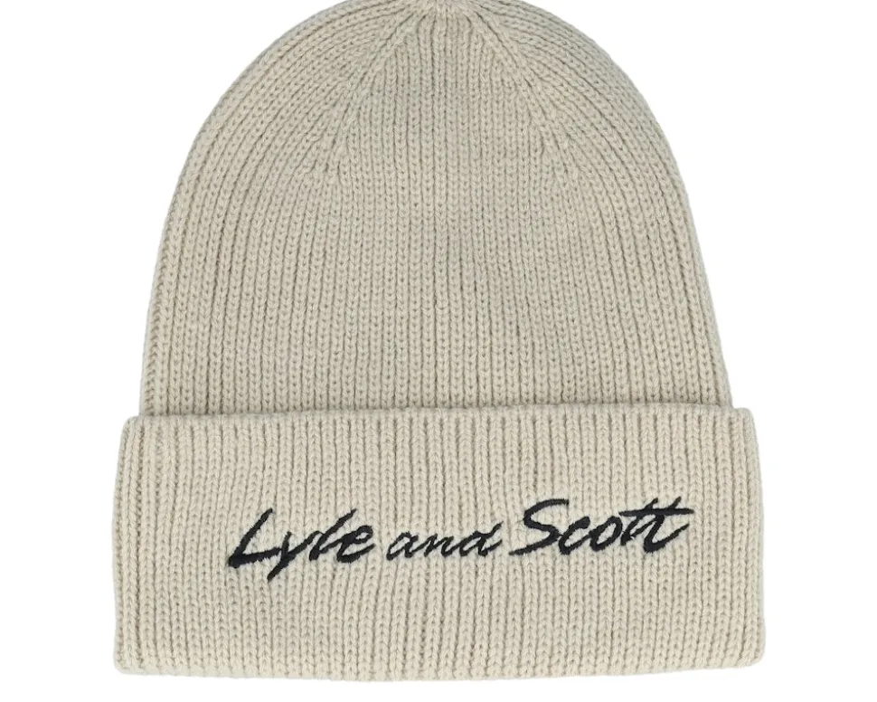 Script Embroidery Baseball Beanie Viaduct Cuff - Lyle & Scott