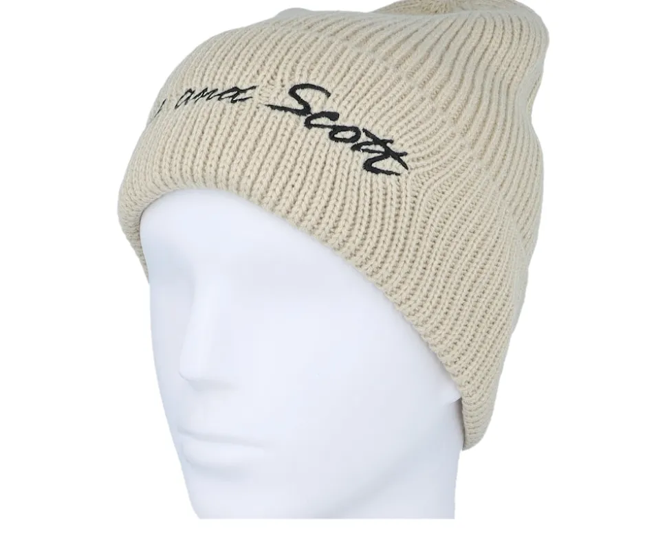 Script Embroidery Baseball Beanie Viaduct Cuff - Lyle & Scott