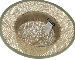 Seagras Small Cloche Natural/Khaki Straw Hat - Seeberger