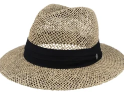 Seagrass Straw Safari Fedora Natural Straw Hat - Jaxon & James