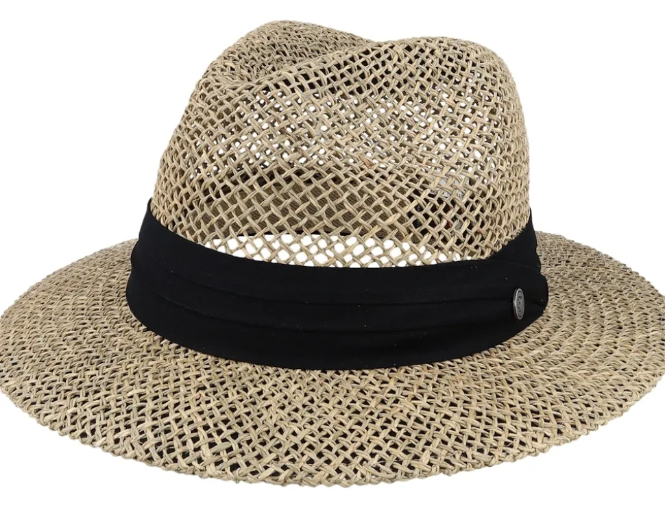 Seagrass Straw Safari Fedora Natural Straw Hat - Jaxon & James