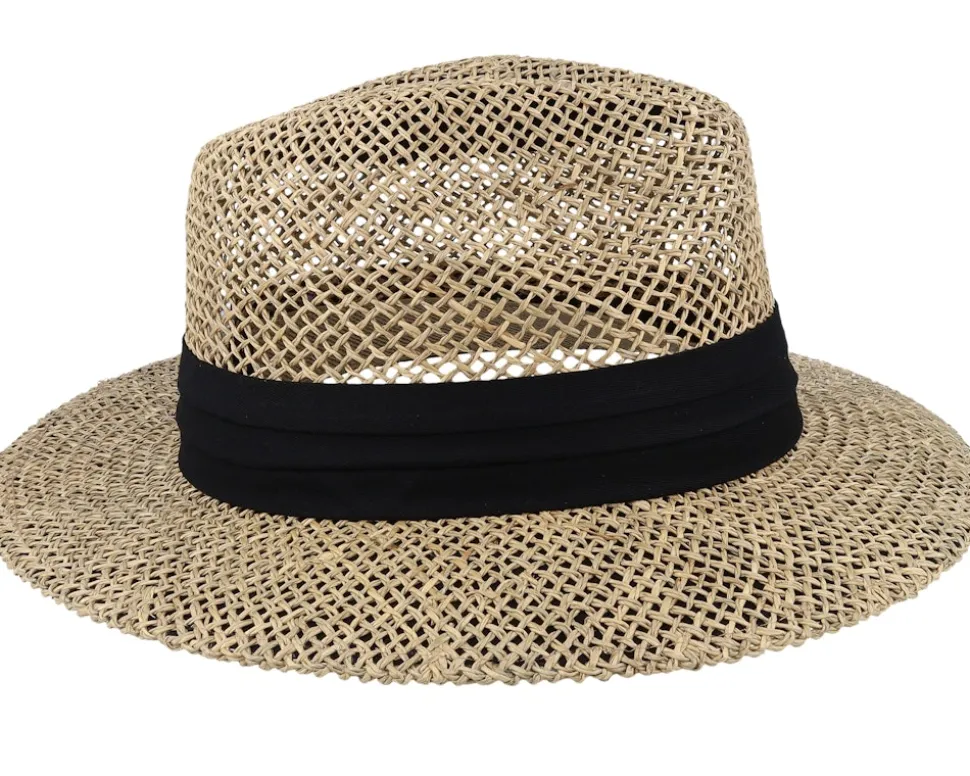 Seagrass Straw Safari Fedora Natural Straw Hat - Jaxon & James