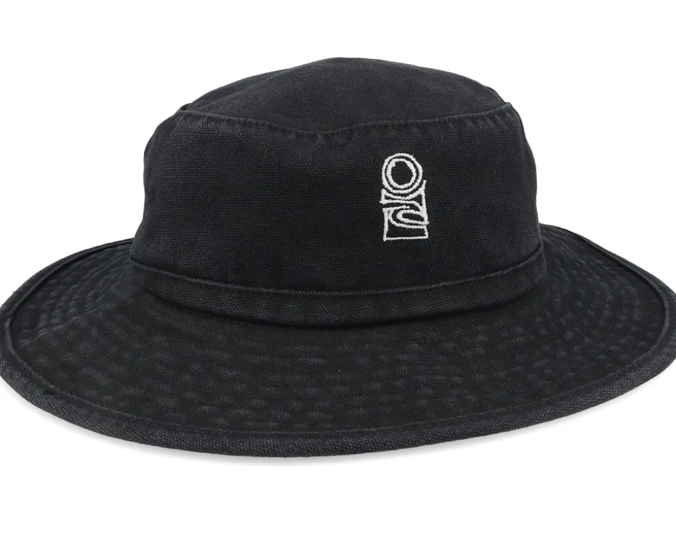 Search Canvas Wide Brim Hat Black Bucket - Rip Curl