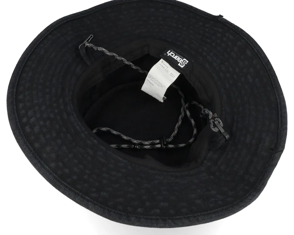 Search Canvas Wide Brim Hat Black Bucket - Rip Curl