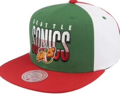 Seattle Supersonics Billboard 2 Hwc Green/Red Snapback - Mitchell & Ness