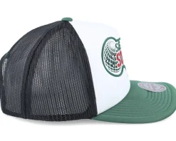 Seattle Supersonics Globe Hwc White/Black/Green Trucker - Mitchell & Ness