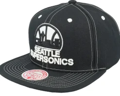 Seattle Supersonics Glow Up Black Snapback - Mitchell & Ness