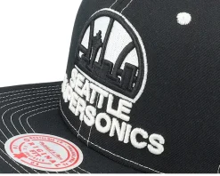 Seattle Supersonics Glow Up Black Snapback - Mitchell & Ness
