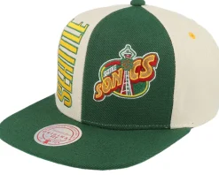Seattle Supersonics Pop Panel Hwc Off White/Green Snapback - Mitchell & Ness