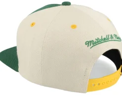 Seattle Supersonics Pop Panel Hwc Off White/Green Snapback - Mitchell & Ness