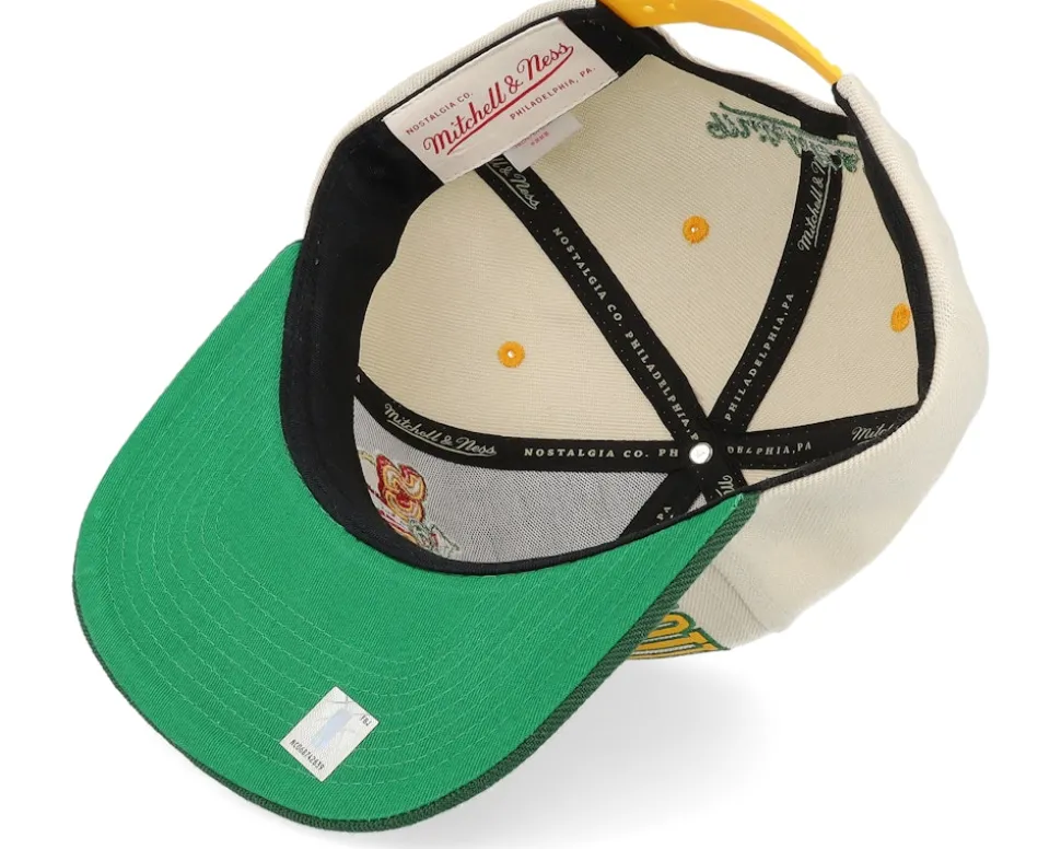 Seattle Supersonics Pop Panel Hwc Off White/Green Snapback - Mitchell & Ness