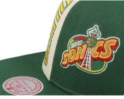 Seattle Supersonics Pop Panel Hwc Off White/Green Snapback - Mitchell & Ness