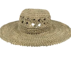 Seegras Häkelflapper Sun Straw Hat - Seeberger