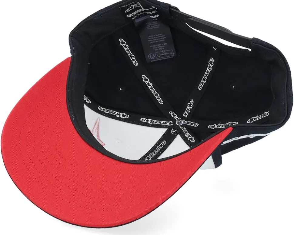 Sessionized Hat White/Black/Red Adjustable - Alpinestars