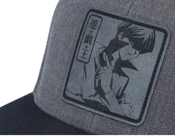 Seto Kaiba Grey Engraved Charcoal Snapback - Yu-Gi-Oh