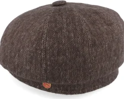 Seven Amaro Brown Newsboy Flat Cap - Mayser