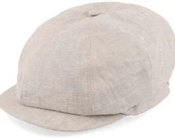 Seven Leinen Beige-gem Flat Cap - Mayser