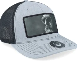Shades And Beard Patch Heather Grey/Black A-Frame Trucker - Bearded Man
