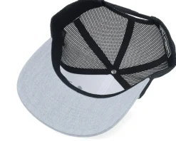 Shades And Beard Patch Heather Grey/Black A-Frame Trucker - Bearded Man