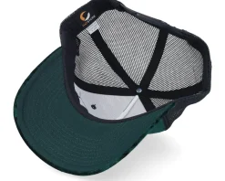 Shades And Beard Patch Velvet Green/Black A-Frame Trucker - Bearded Man