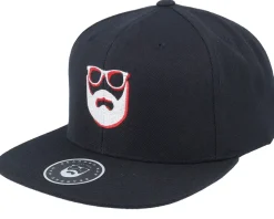 Shadow Logo Black Snapback - Bearded Man