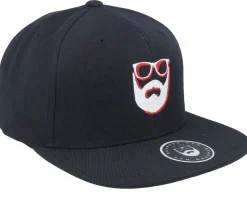 Shadow Logo Black Snapback - Bearded Man