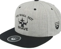 Shall Not Shave Grey/Black Snapback - Bearded Man