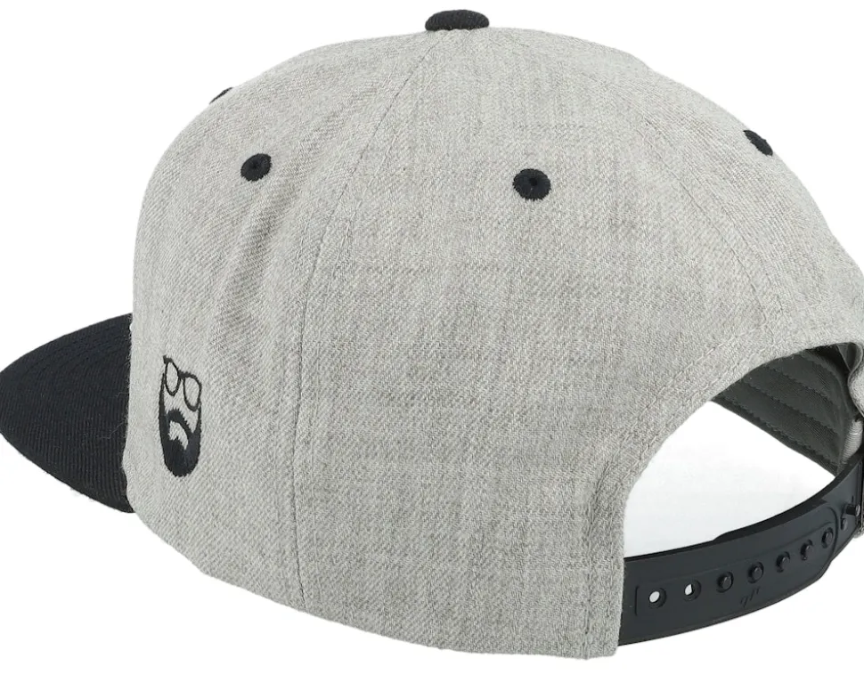 Shall Not Shave Grey/Black Snapback - Bearded Man